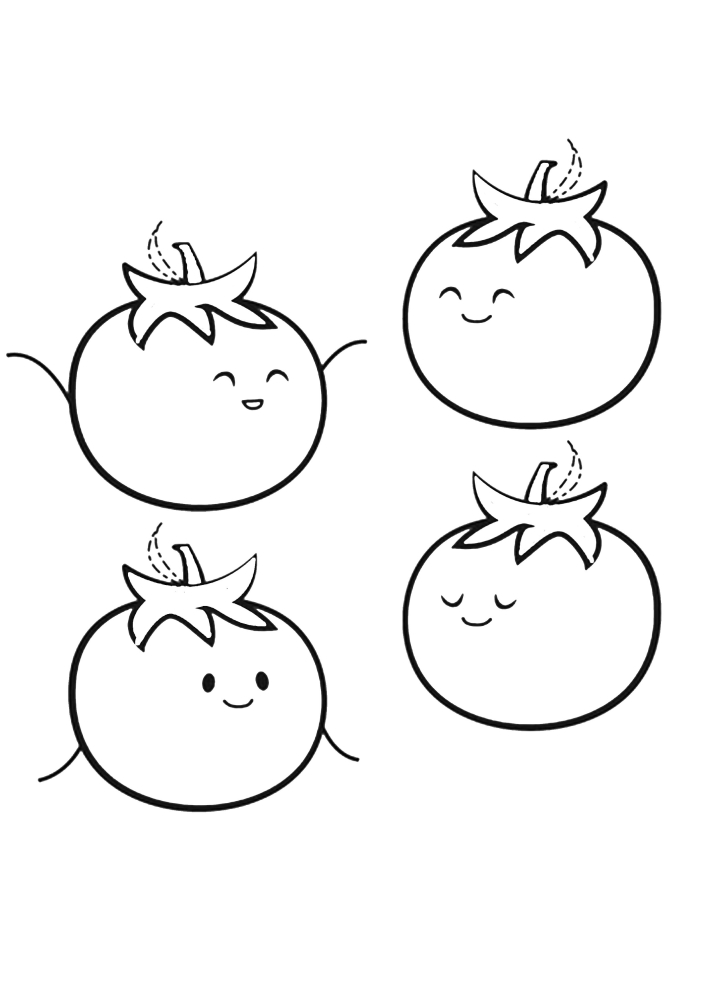 Coloring page Tomatoes Print